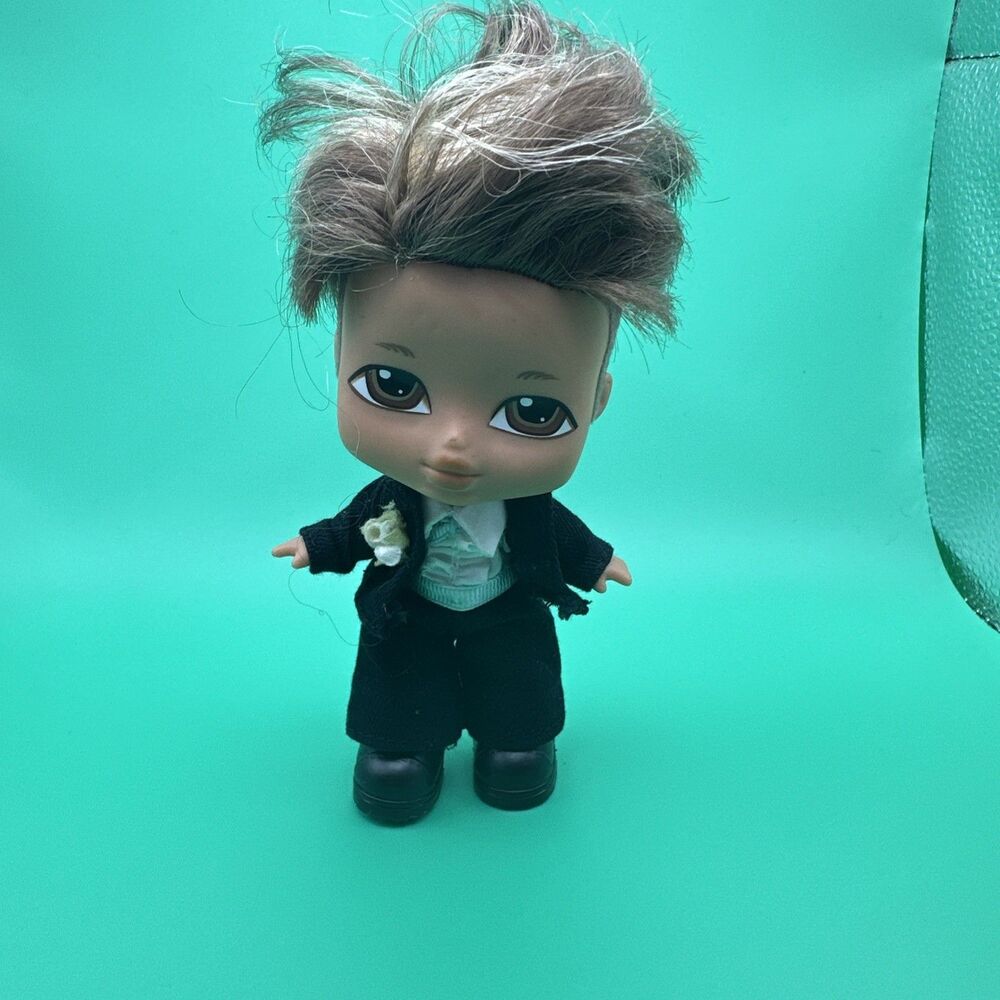 Vintage Bratz Babyz Cameron Doll Boy - Formal Tuxedo Outfit Bow Tie Shoes MGA 5”